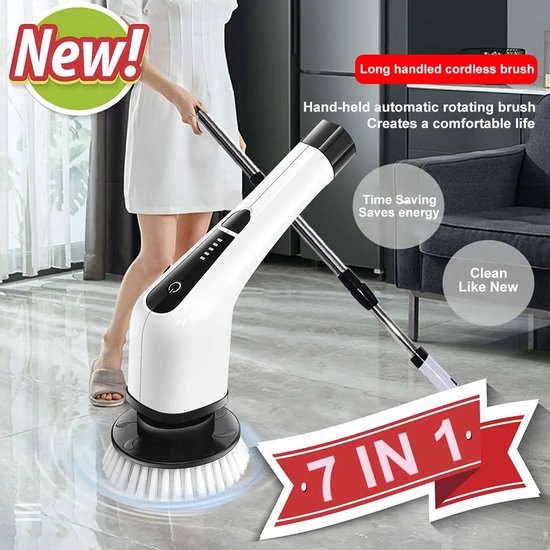 7 In 1 Elektrische Reiniging Turbo Scrub Borstel