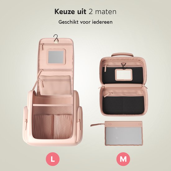 ONYX Toilettas Roze - 11x26x24cm - 7.0L - PU materiaal