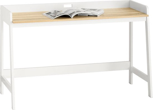 SoBuy Bureau / Home Office Desk – Wit Houten Design met Ruim Werkblad