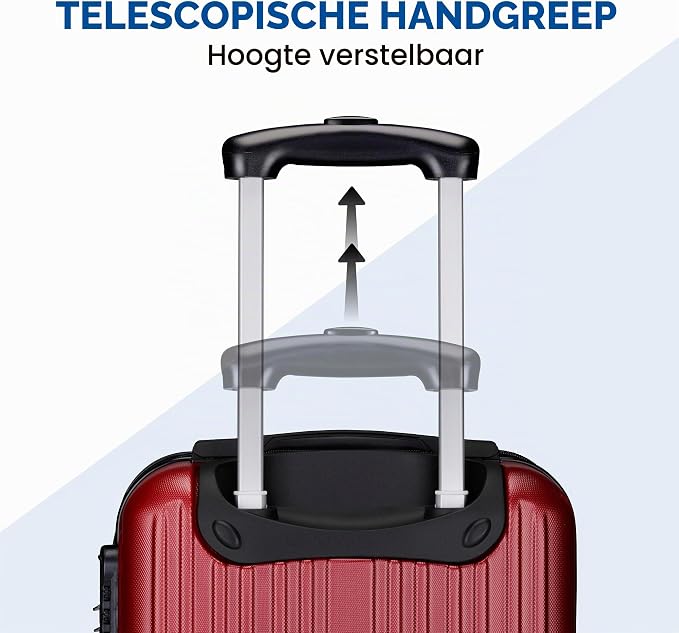 Slazenger Kofferset 2-delig - Rood - Hardcase ABS - 71 & 26 Liter - Cijferslot - 360° Zwenkwielen