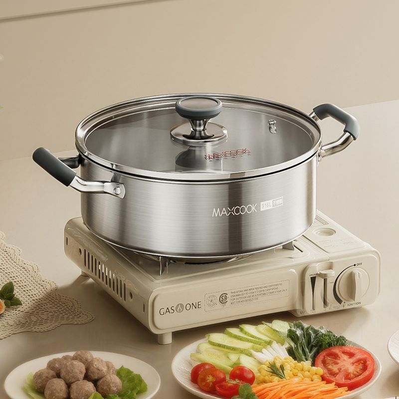 Maxcook roestvrijstalen hotpot - 30 cm - 6,5 liter