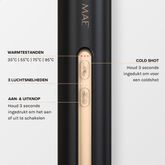 MAE® Airstyler II - Föhnborstel & Krulborstel - Krultang 5 in 1 Multistyler - Hairwrap - Haarstyler
