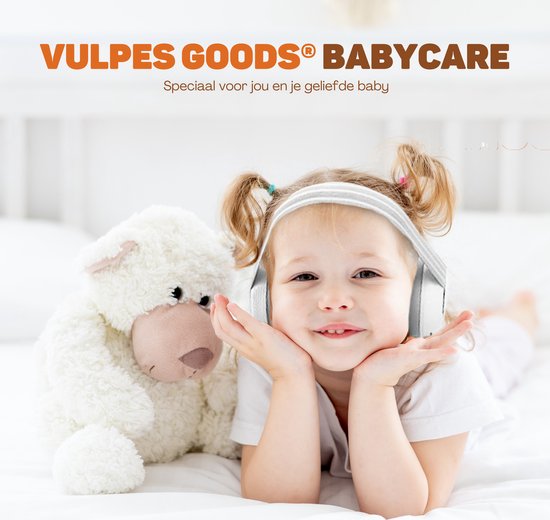 Vulpes Goods® BabyCare Gehoorbescherming – Baby & Peuter Oorkappen – 25 dB – Incl. 3 Hoofdbanden & Tas