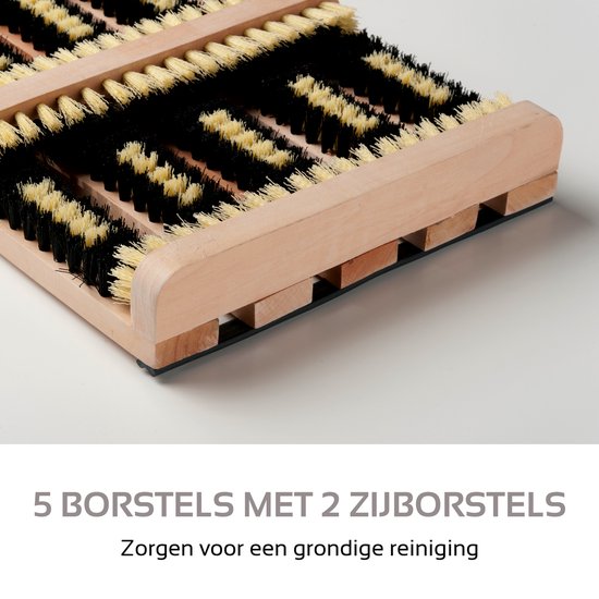 Voetenveger met Borstels - voor Laarzen en Schoenen - Hout - Anti-Slip