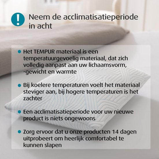 TEMPUR - Prima SmartCool Hoofdkussen Soft - 60 x 50 cm - Wit Textiel - SmartCool Technology - Slaapkamer & Rust - Drukverlagend en verkoelend