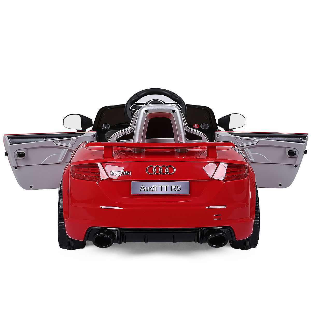 Coast Elektrische Kinderauto - 2 motoren - afstandsbediening en muziek - rood 104 x 63,5 x 45,5 cm