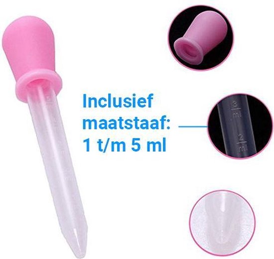 Saaf Pipet Set - Pipetflesje 5 ml - Druppelteller - Pipetten voor Vloeistoffen - 5 stuks en Kleuren
