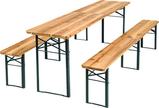 TecTake - Biertafel met banken, campingtafel, opklapbaar