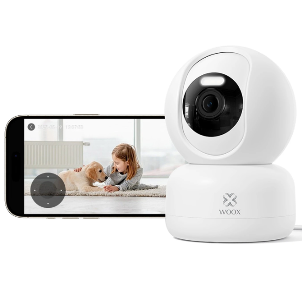 Woox Smart PTZ Camera 2K HD - Wit - 360° met AI-Herkenning & Nachtzicht