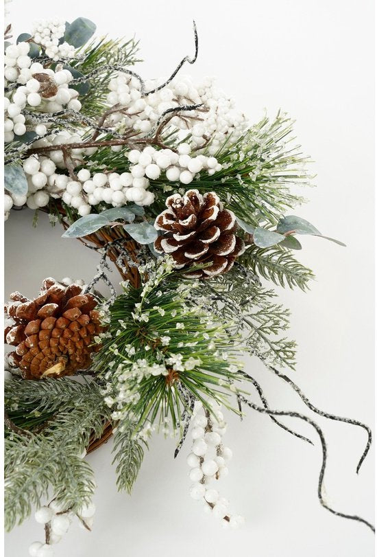House of Seasons Hardy Kerstkrans - Ø40 cm - Groen