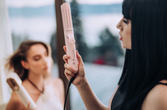 Sansbeauté® 2 in 1 Airflow Stijltang - Krultang - Stijltangen - Hair Straightener - Snel Opgewarmd - 140℃ t/m 220℃ - Stijlen & Krullen - ION technologie