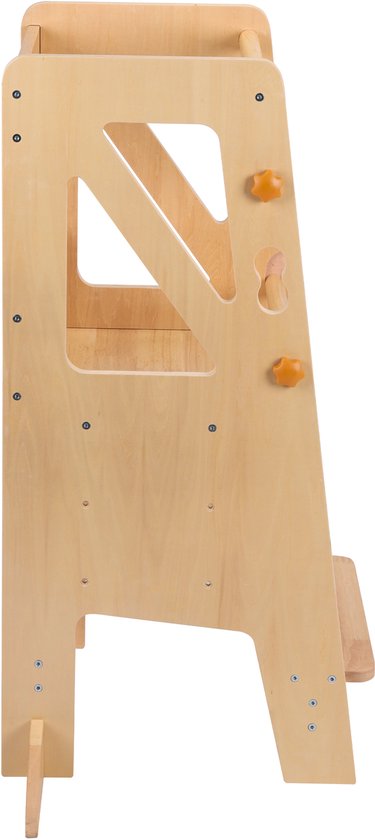 Sunny Liv Leertoren Naturel – Houten Montessori-geïnspireerd Keukenhulpje – Verstelbare Kinder Keukentoren – Veilig en Educatief Speelgoed
