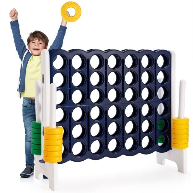 Coast Vier in een Rij Spel - Vier in een rij - Spel met 42 Jumbo-Ringen en Schuifregelaars om Snel Opnieuw te Starten - voor Kinderen en Volwassenen