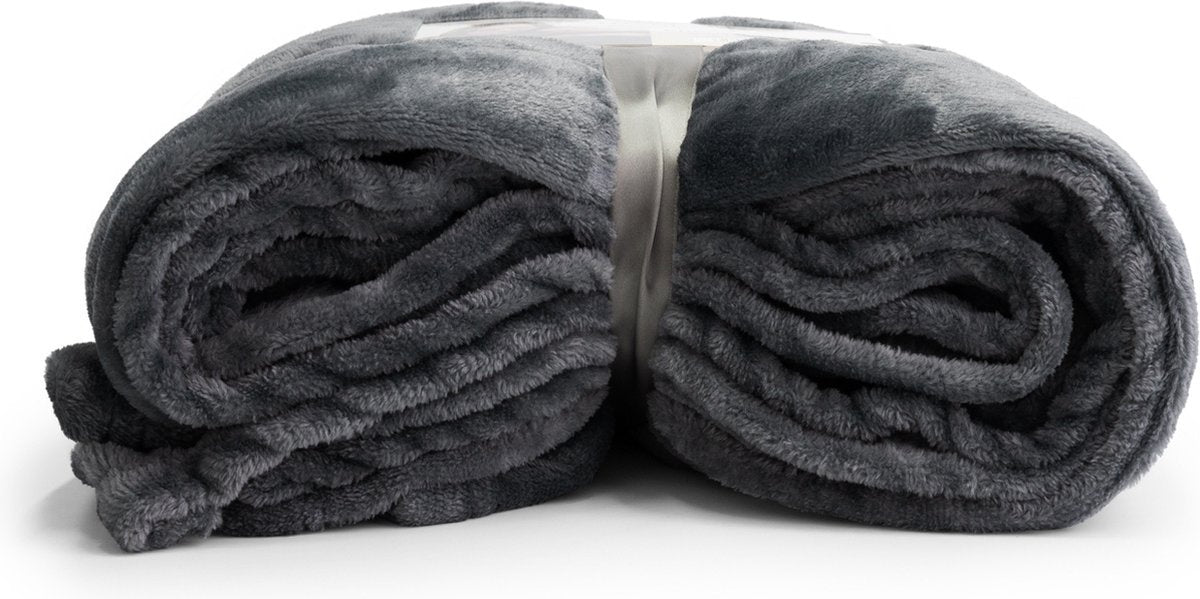 O'DADDY® Fleece deken - fleece plaid - fleece deken met mouwen - fleece deken 150 x 200 - fleece plaid 150x200 - super zacht - plaids met mouwen - grijs