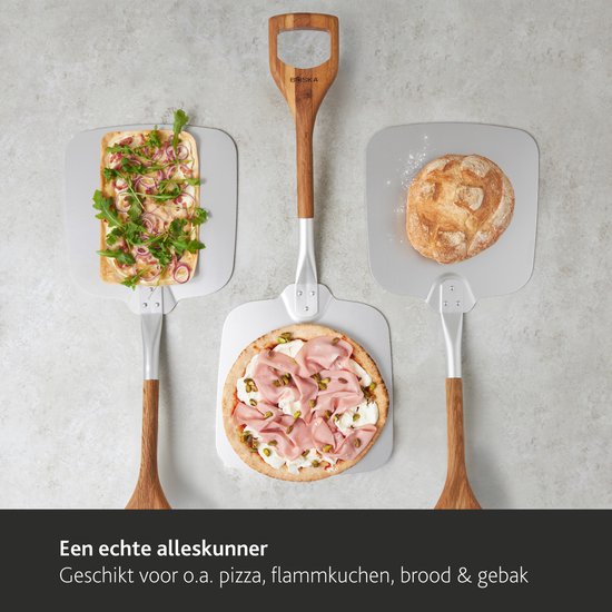 Boska Pizzaschep Barbecue - Kort handvat - Stabiel - Aluminium - Eikenhout - BBQ Accessoires