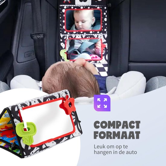 MontiPlay® Buikligtrainer Baby - Knisperboekje Baby - Baby speelgoed 6 maanden - Educatief Speelgoed - Tummy Time - Montessori - Sensorisch