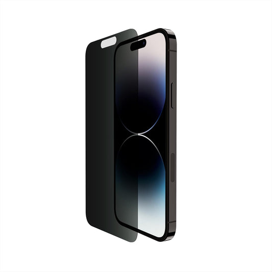 Belkin Privacy TempeRoodGlass Screen Protector voor iPhone 14 Pro – 20 x 100 mm – Zwart – Antimicrobieel, Krasbestendig en Vingerafdrukwerend
