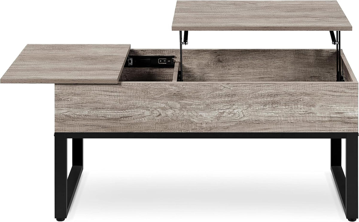 Yaheetech Lift-top salontafel met verborgen opbergruimte - 105 x 50 x 61 cm - Grijs
