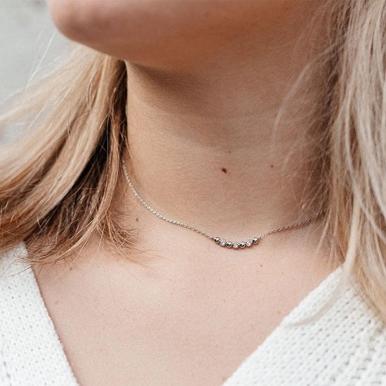 Yolora Ketting - Kalpa Camaka Kristallen - Zilver - Halsketting