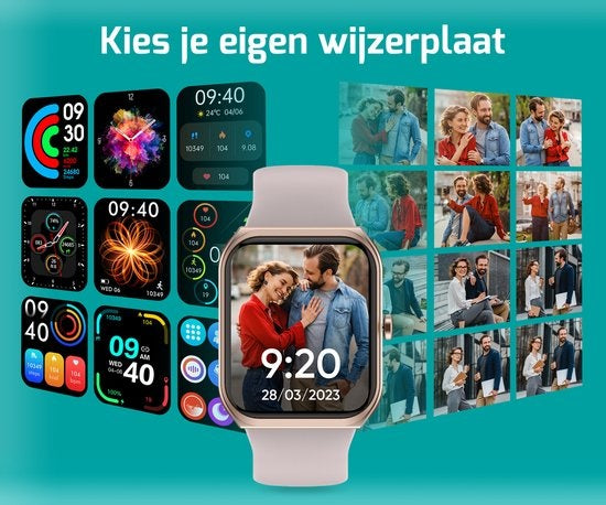 FITAGE Smartwatch voor dames - Activity Tracker - waterdicht - Roze