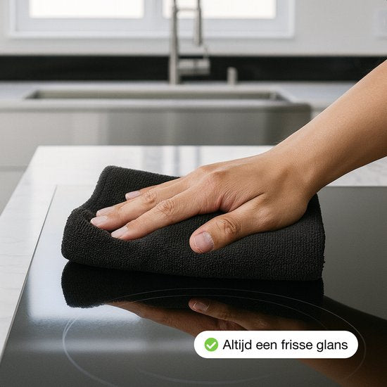 Luft ultra absorberende Microvezel Droogdoek - 60 x 80 - Badkamer en Auto - Microvezeldoekjes - Sterk - Zwart - 1300 GSM
