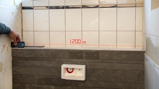 VONROC Laser afstandsmeter – 40 meter bereik –  Aanpasbare meetreferentie