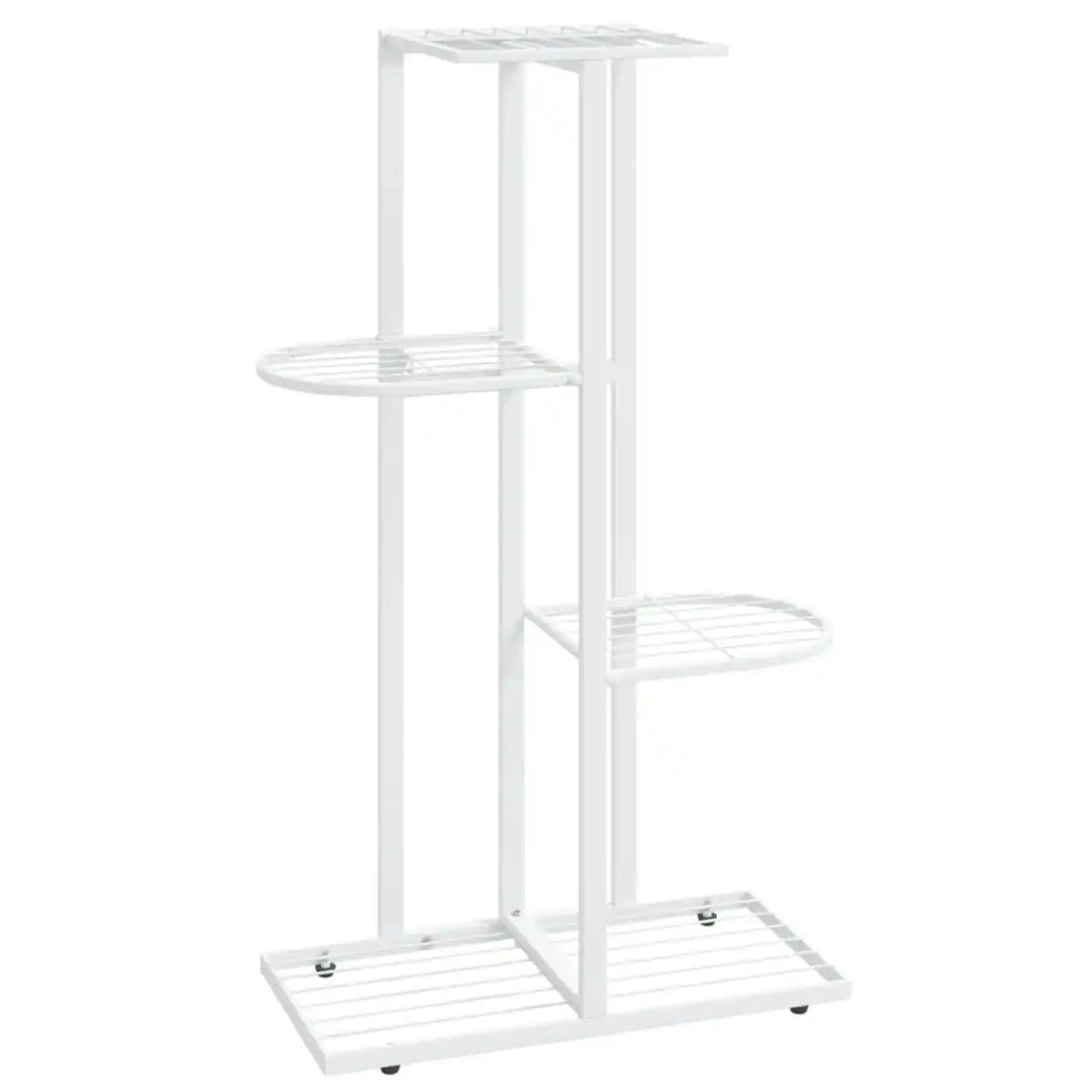 MINGHOU Plantenrek 4-Laags - Wit - 22 x 43 x 76 cm - Metaal, Binnen & Buiten