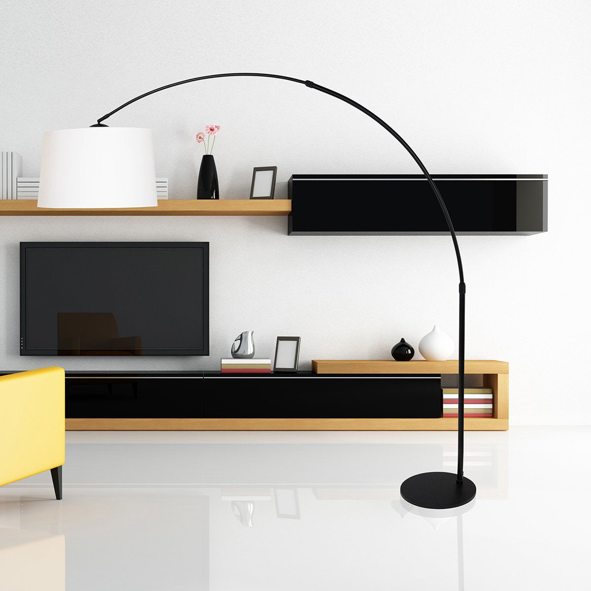 Vloerlamp Steinhauer Gramineus - Zwart