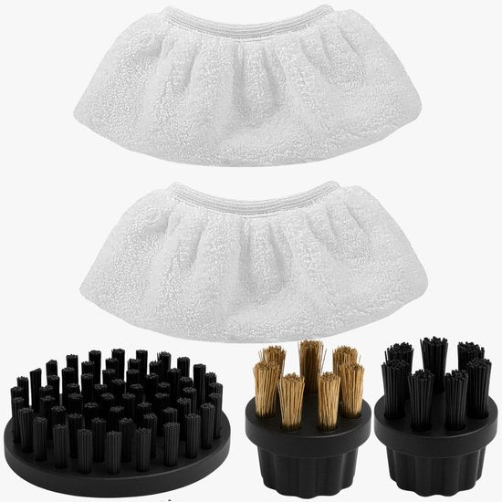Hendriqs® Complete borstelkop-vervangset (5-delig) - voor Hendriqs® Stoomreiniger 105 °C