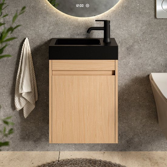 Mirlux Toiletmeubel Licht Eiken - Fonteinmeubel - Wc Kastje - Wc Meubel - 40cm