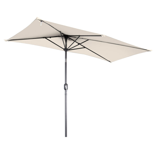 Angel Living halfronde parasol 235 x 122 cm - crème