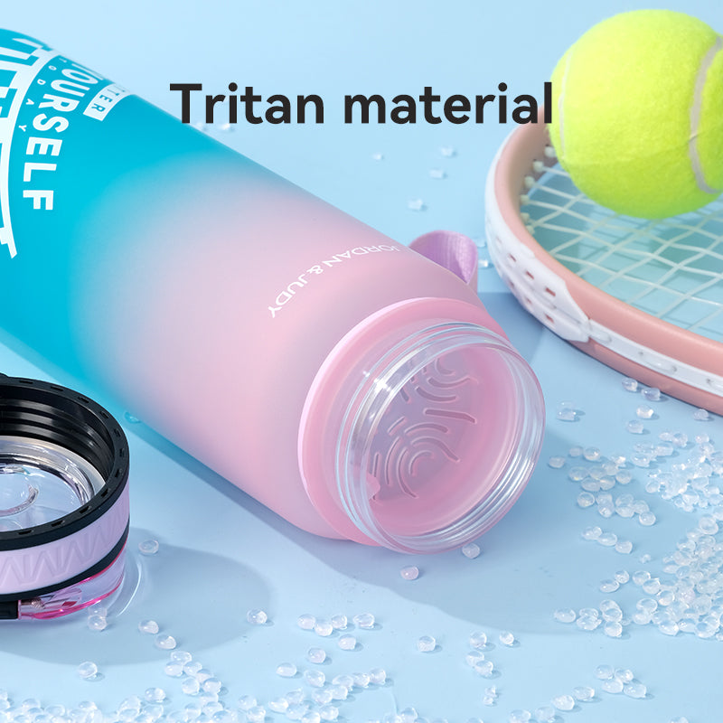 Jordan & JUDY Tritan sportwaterfles - 1000 ml - roze verloop
