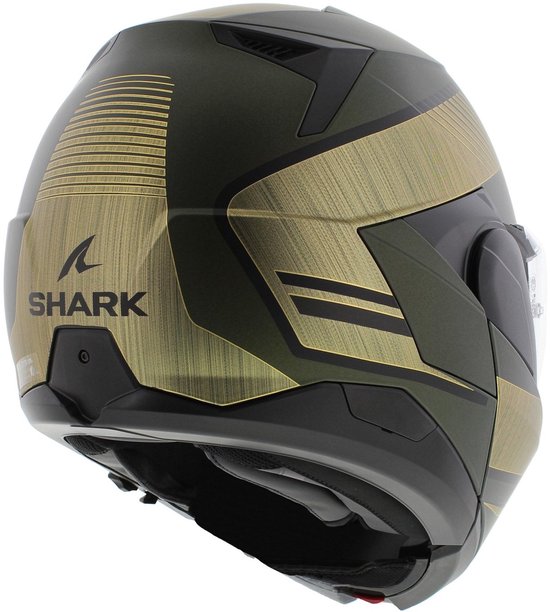 SHARK Oxo Sikter Mat Groen Chrome Goud GUQ Systeemhelm - Maat XL - Helm