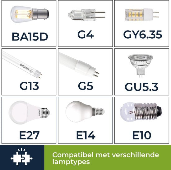 Velleman VTTEST8 Lamptester - Hoorbare en Visuele Indicator - Universeel