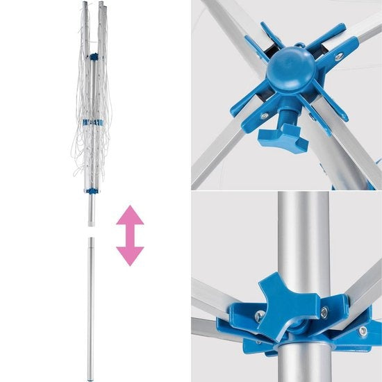 TecTake Droogmolen - 150 x 150 x 196 cm