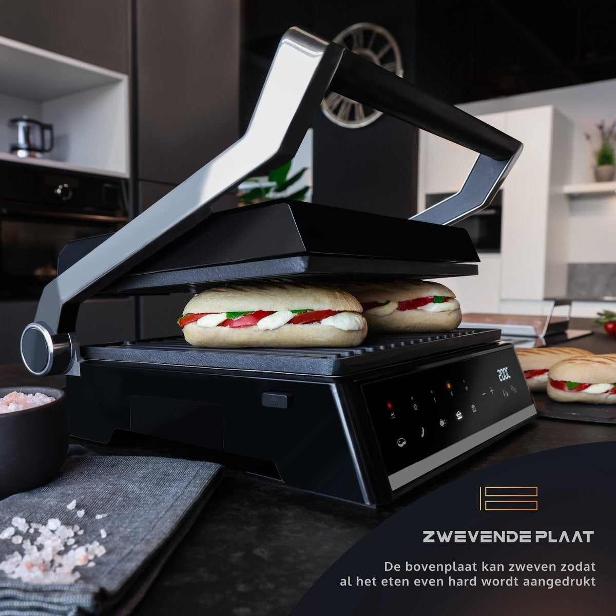 JAP Appliances Integrill – Contactgrill 2000W – Uitklapbaar – Uitneembare Platen