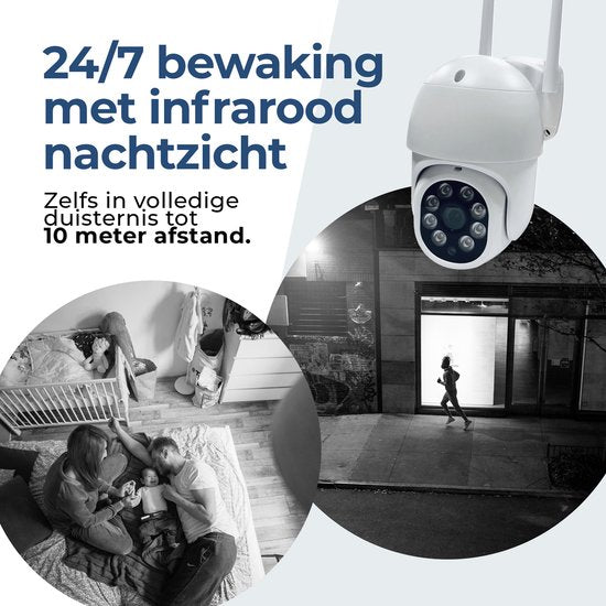 Denver Beveiligingscamera Buiten en Binnen - met Nachtzicht - Met WiFi & App - Full HD - Bewegingsdetectie - IOC224