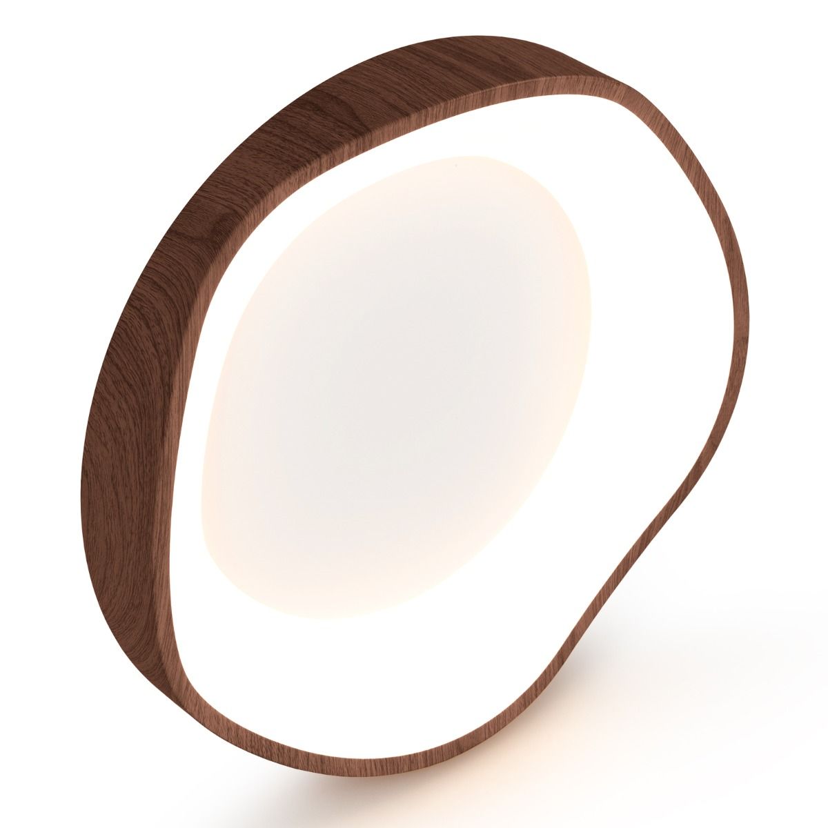 Coast LED plafondlamp - modern design - imitatie hout - warm wit licht 24 W - 41,5 x 41,5 x 10 cm - bruin