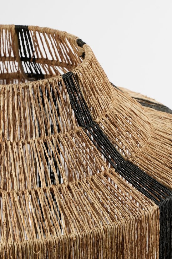 Mica Decorations Liliano Lantaarn - H51 x Ø40 cm - Jute - Zwart