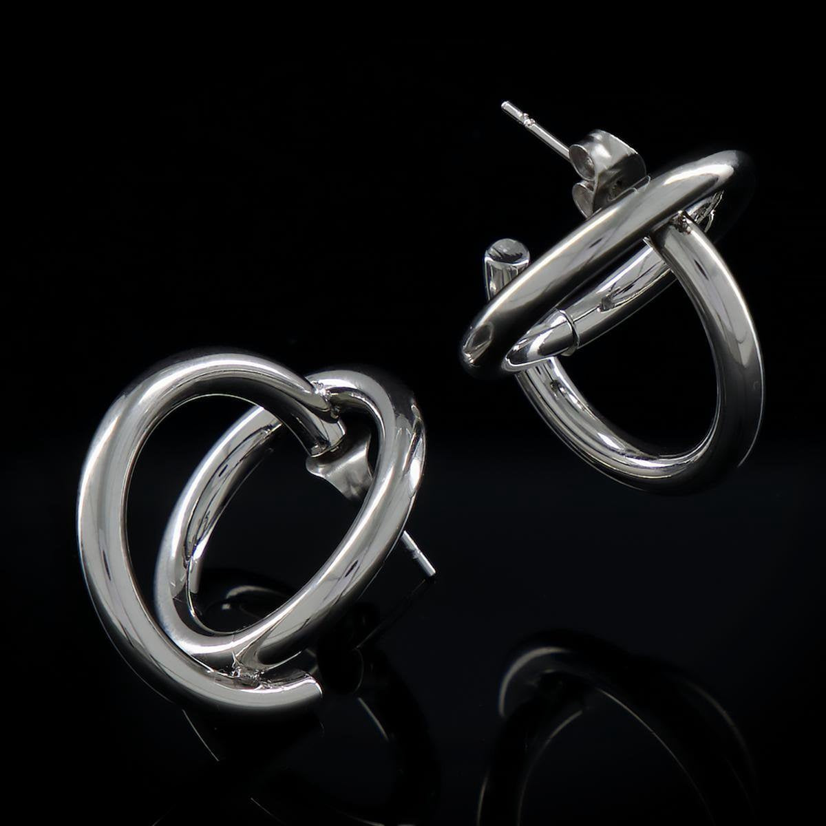 Laura Ferini Dames Oorbellen Mi Manchi Zilver - Zilverkleurige Oorhangers - Dames Oorknoppen - Sieraad - Accessoires - Sieraden