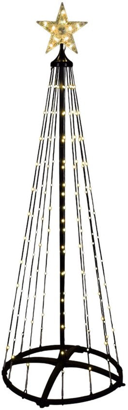 LED kerstdecoratie voor buiten 210 cm met 370 warm witte LED's