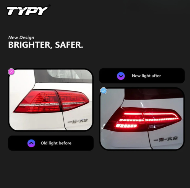 TYPY LED Achterlichten Set VW Golf MK7 - Smoke - 2013-2019
