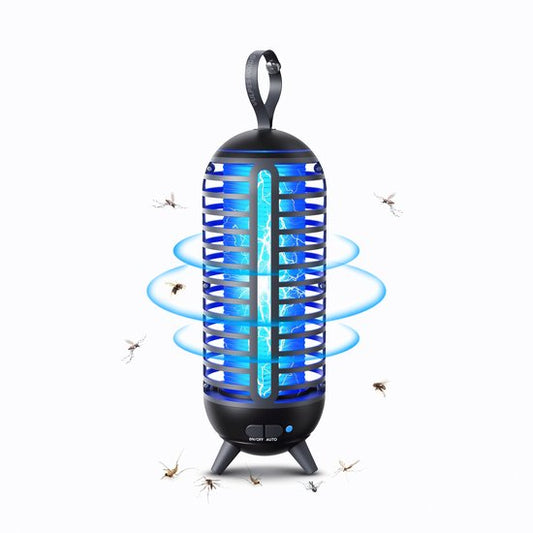 Vulpes Goods® Verjager - Muggenlamp Oplaadbaar - Elektrische Insectendoder - Vliegenlamp - Insectenlamp - UV stand & Nachtlamp - Ophangbaar - Waterdicht - Incl. opvangbak & schoonmaakborstel