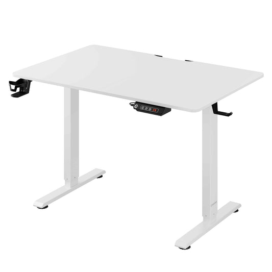 Casaria Zit Sta Bureau – Hoogte Verstelbaar Elektrisch - 110x60cm Wit