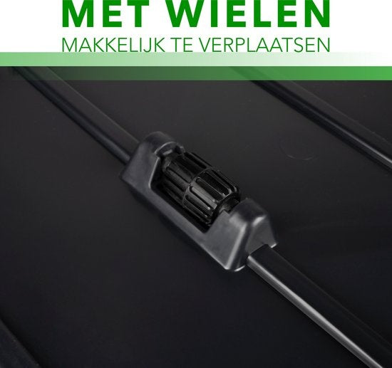 Lifetime Garden Opbergbox - Tuinkussenbox met Wielen - 310L - Zwart