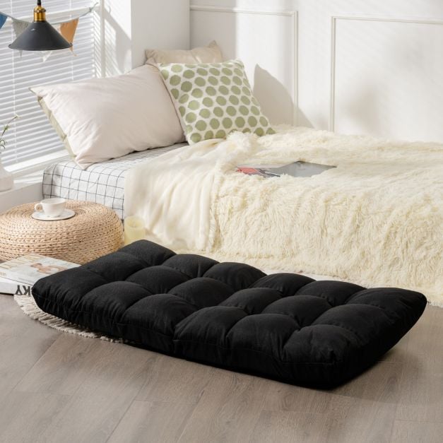 Coast Verstelbare Vloerstoel – 14 Rugstanden – 106,5 x 55,5 x 10 cm – Zwart