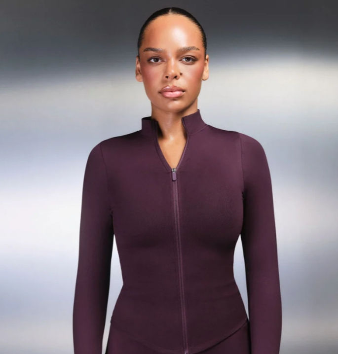 Thrivin Elevate™ Compression Long Sleeve Jacket - Winter Plum