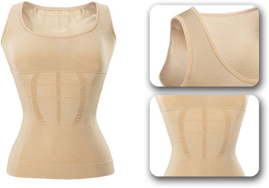 Milanoro - Figuurcorrigerend ondershirt voor dames - Zwart - L