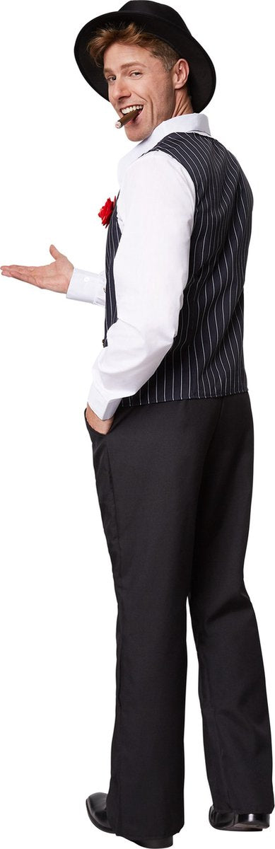 Dressforfun - Mannenkostuum Charleston - Klassiek Charleston-kostuum met jas, hemd, broek & hoed voor Carnaval, Themafeesten & 20's Roaring Twenties - Maat XXL