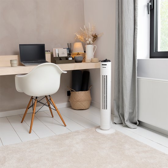 Torenventilator 79 cm – 3 Snelheden – Timerfunctie – Oscillerend – Stil & Compact – Tristar VE‑5806 – Wit